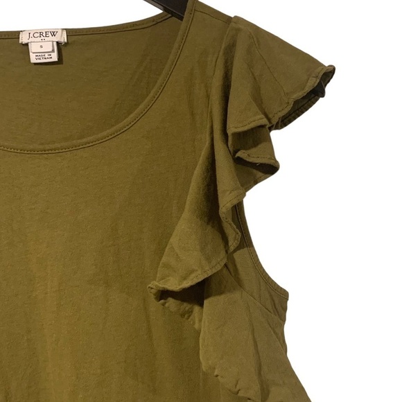 J Crew Factory Ruffled Shoulder T-Shirt Dress - Picture 6 of 9